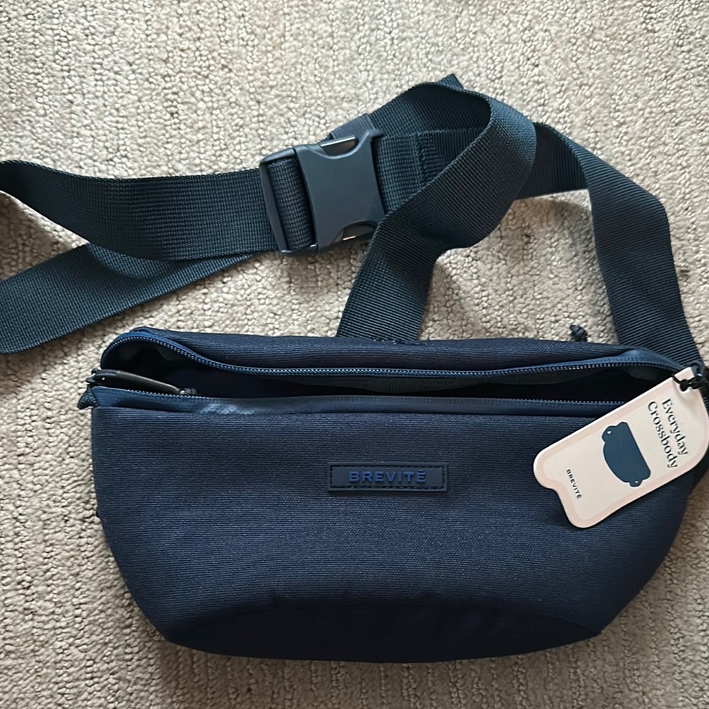 Blue Belt Bag with Adjustable Strap and Durable Fabric
